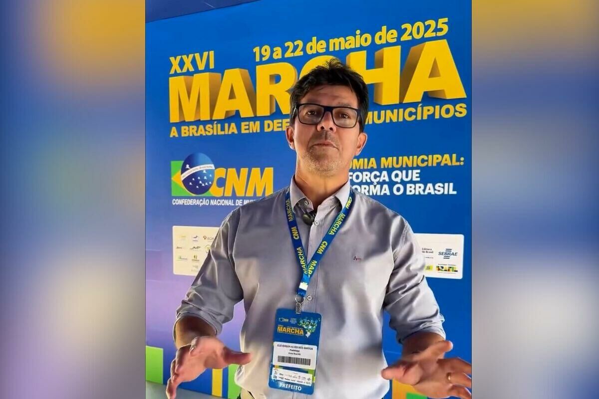 Imagem de compartilhamento para o artigo Marcha dos prefeitos: em Brasília, prefeito Cleverson busca recursos para saúde e segurança de Costa Rica da MS Todo dia
